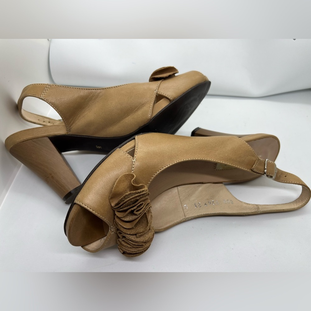 Women’s Sandals, leather, heel - Picture 2 of 5